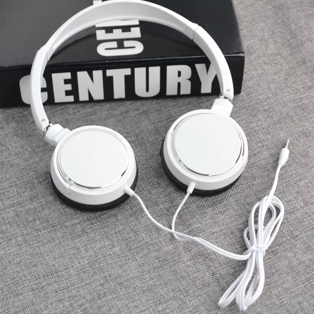 Universal Foldable Over-Ear Wired Headphones – HiFi Stereo Sound, 3.5mm Jack, Portable Headset
