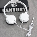 Universal Foldable Over-Ear Wired Headphones – HiFi Stereo Sound, 3.5mm Jack, Portable Headset