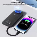 PISEN 3C Certified Power Bank 10000mAh & 20000mAh 20W Fast Charging Powerbank With 4 Built-in Cables For iPhone Samsung Xiaomi