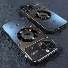 New Luxury Glass Camera for Magesafe Magnetic Wireless Charge Case for IPhone 17 13 12 11 Pro Max 16 15 14 Plus Shockproof Cover