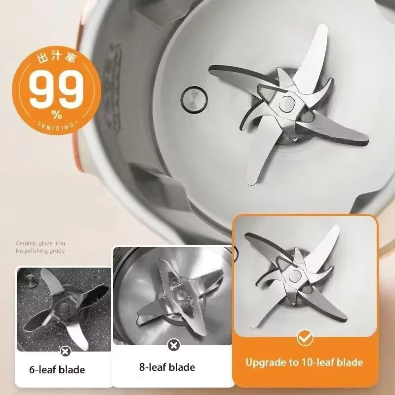 1500ml Multi-Function Electric Soy Milk Maker Blender with Touchscreen 10-Blade Mixer Nut Milk Machine
