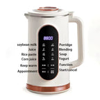 1500ml Multi-Function Electric Soy Milk Maker Blender with Touchscreen 10-Blade Mixer Nut Milk Machine