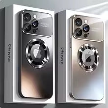 New Luxury Glass Camera for Magesafe Magnetic Wireless Charge Case for IPhone 17 13 12 11 Pro Max 16 15 14 Plus Shockproof Cover