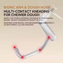 SUNATUR Electric Stand Mixer Professional Kitchen Mixer Dough Mixer Egg Beater Cream Whisk for Home & Commercial Use