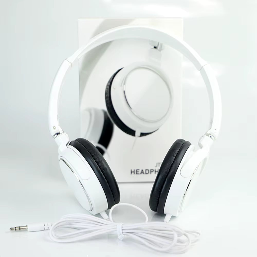Universal Foldable Over-Ear Wired Headphones – HiFi Stereo Sound, 3.5mm Jack, Portable Headset