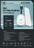 ACECONN 8K Streaming Dongle with Voice Remote | Android TV 11 | 2GB RAM 16GB Storage